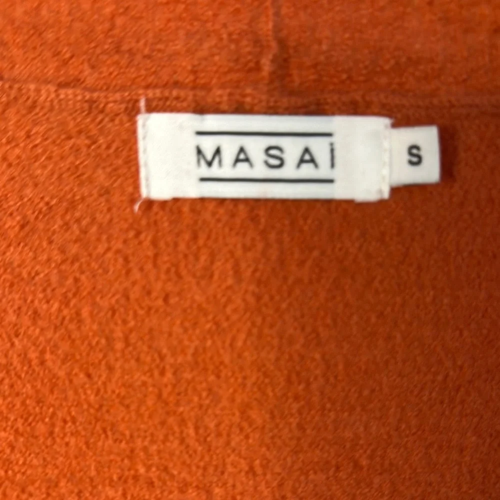 Masai Sz Small Orange Cardigan Wool Sweater - Picture 3 of 5